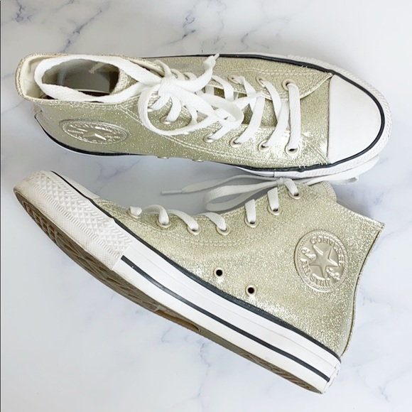 gold glitter converse high tops